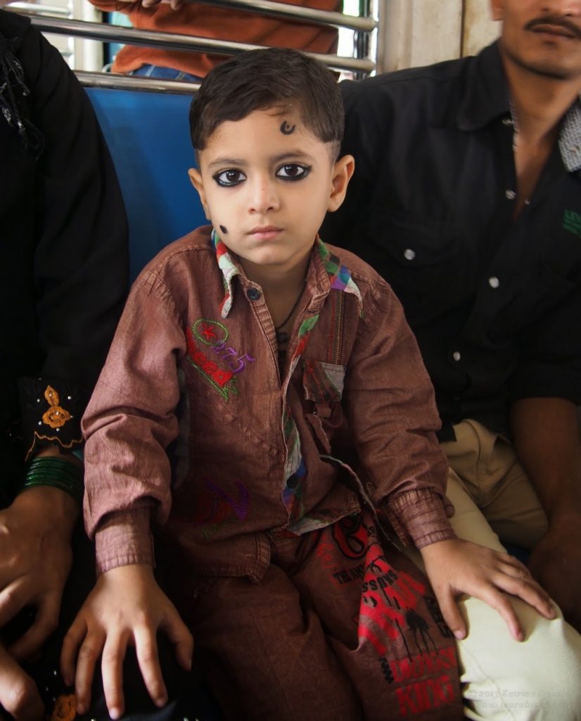 Boy on train, Mumbai, India