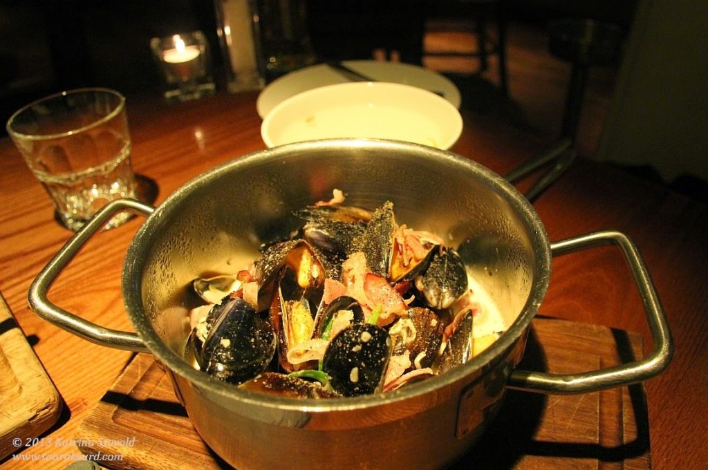 Steamed mussels, Nottingham, UK